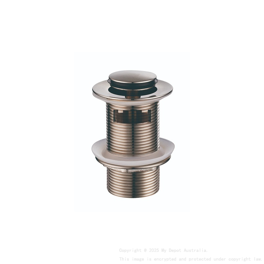Run Brushed Nickel 32mm Brass Pop Up Waste With Overflow