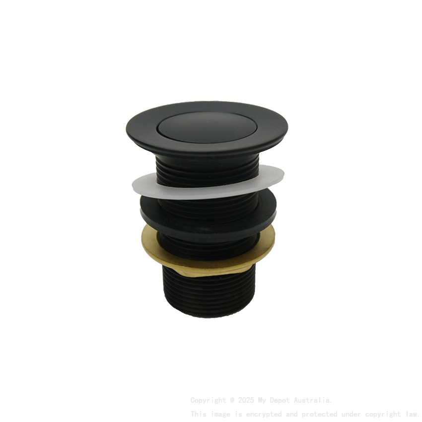 Run Matte Black 32mm Brass Pop Up Waste No Overflow