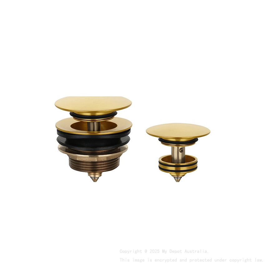 32mm Universal Bath Pop Up Waste Brushed Gold