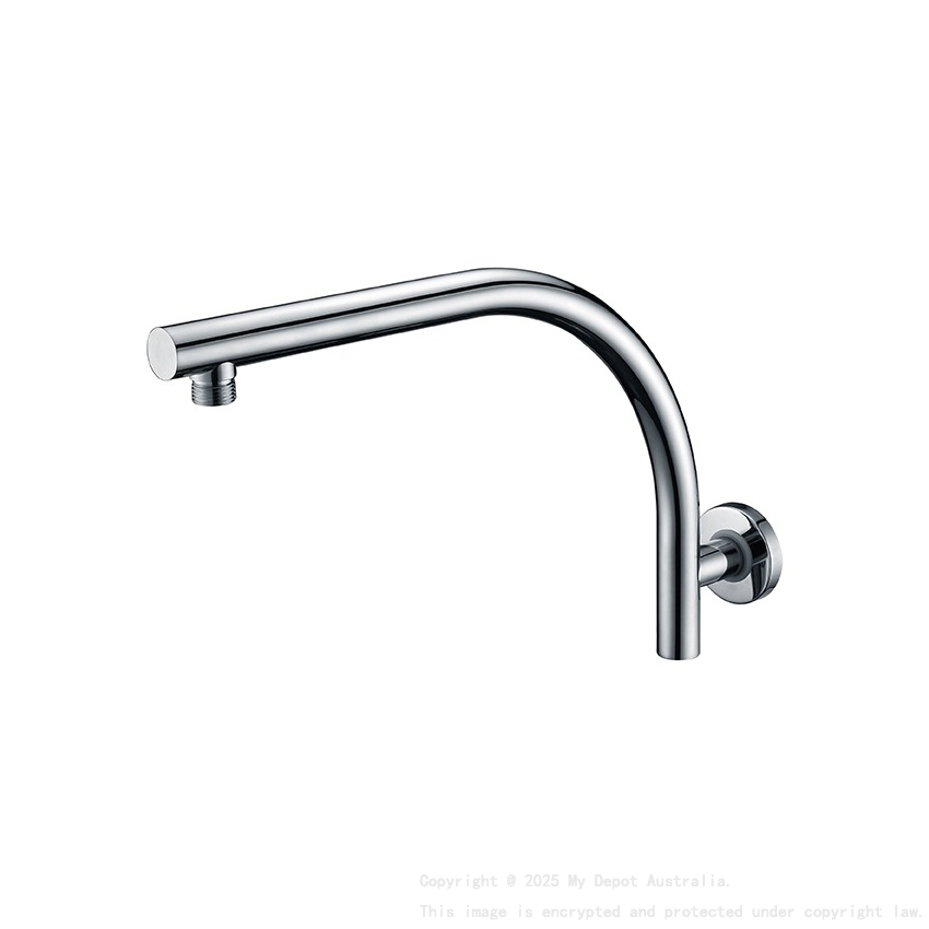 Round Curved Shower Arm Chrome