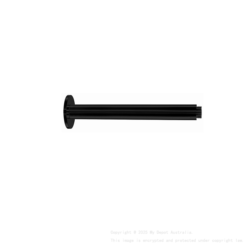 Round Ceiling Shower Arm 450mm Matte Black