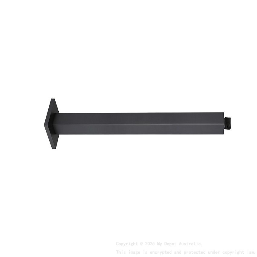 Square Ceiling Showe Arm 450mm Matte Black