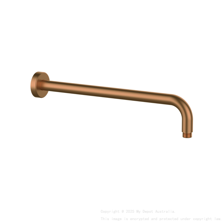 Round Shower Arm Brushed Bronze
