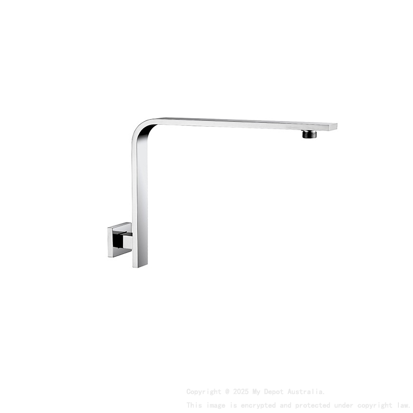 Square Curved Shower Arm Chrome