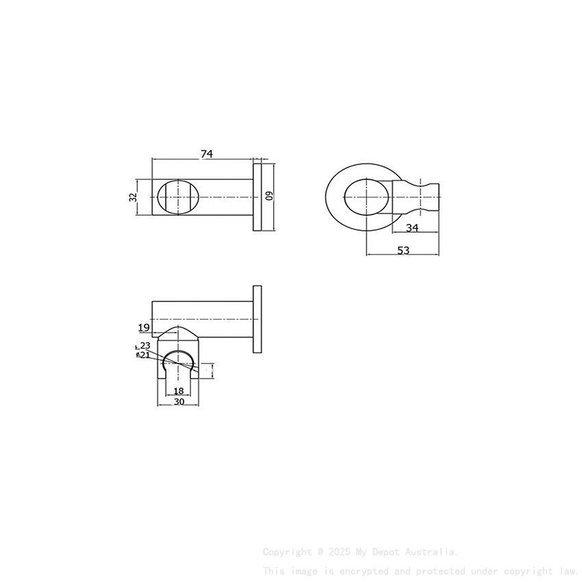 Rund Brushed Nickel 3 Spray Hand Shower On Bracket