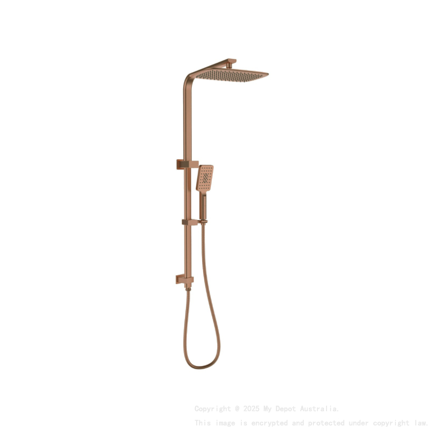 Kasten Brushed Bronze Sliding Rail With 3 Spray Function Hand Shower