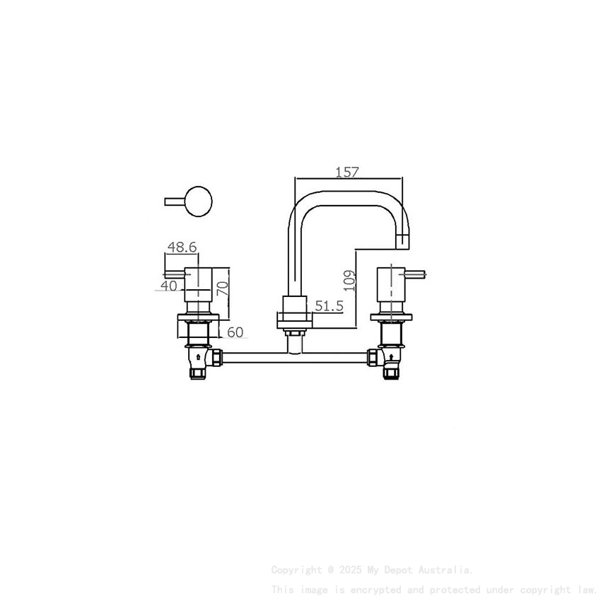 Rund Premium Dr Brass Basin Set Quarter Turn Chrome