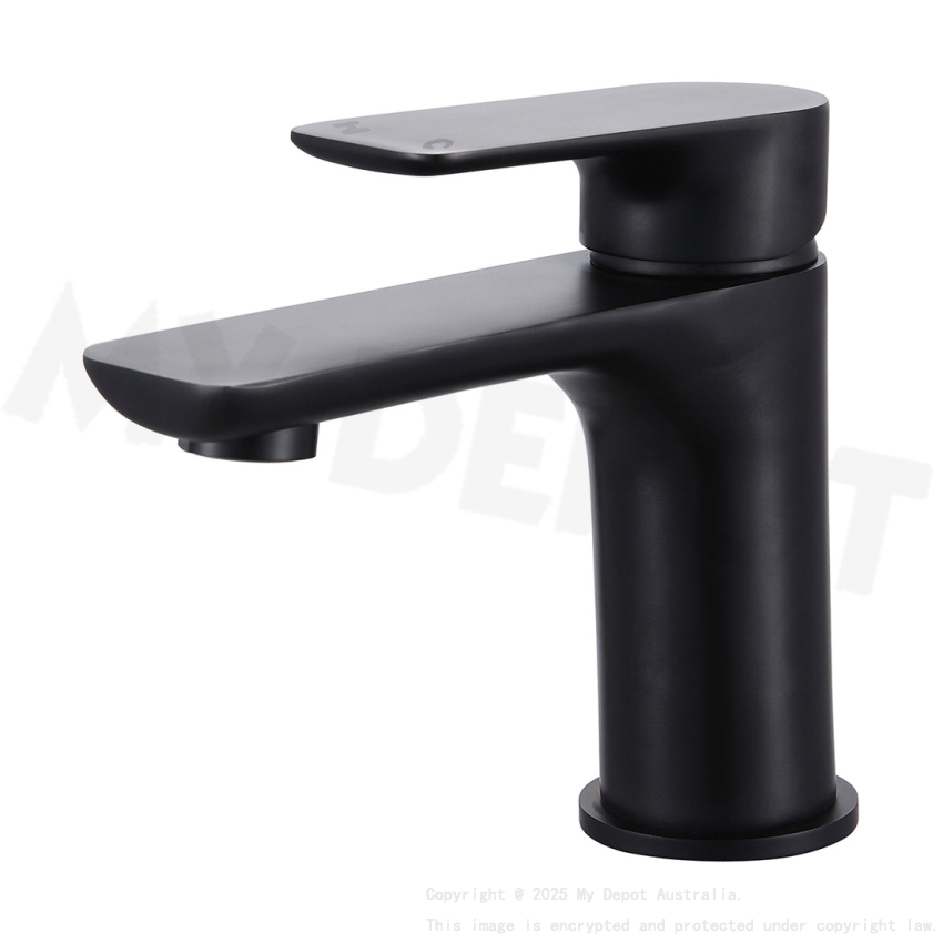 Black Bathroom Basin Sink Short Mixer Tap
