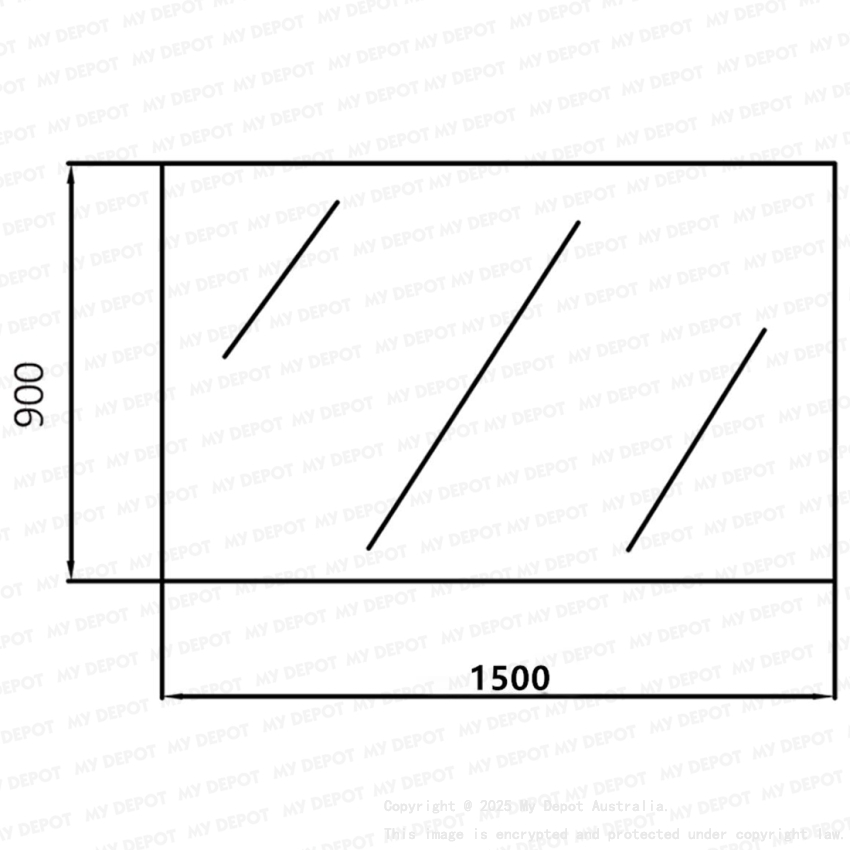 1500mm Bevel Edge Rectangle Bathroom Plain Mirror