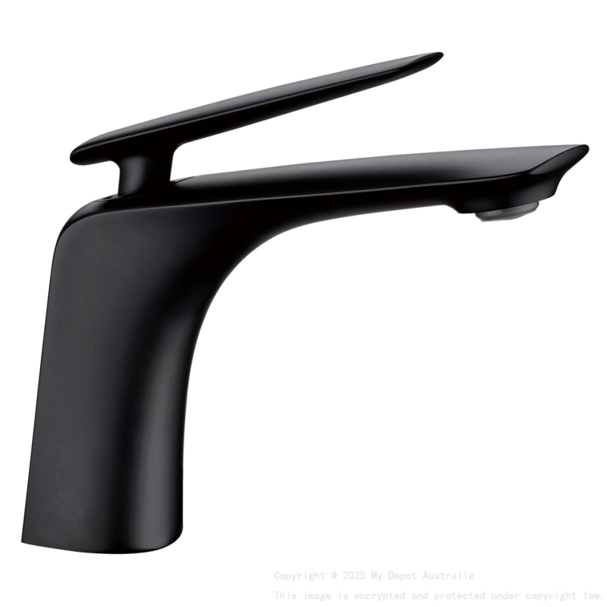 Bellino Matte Black Basin Short Mixer Tap