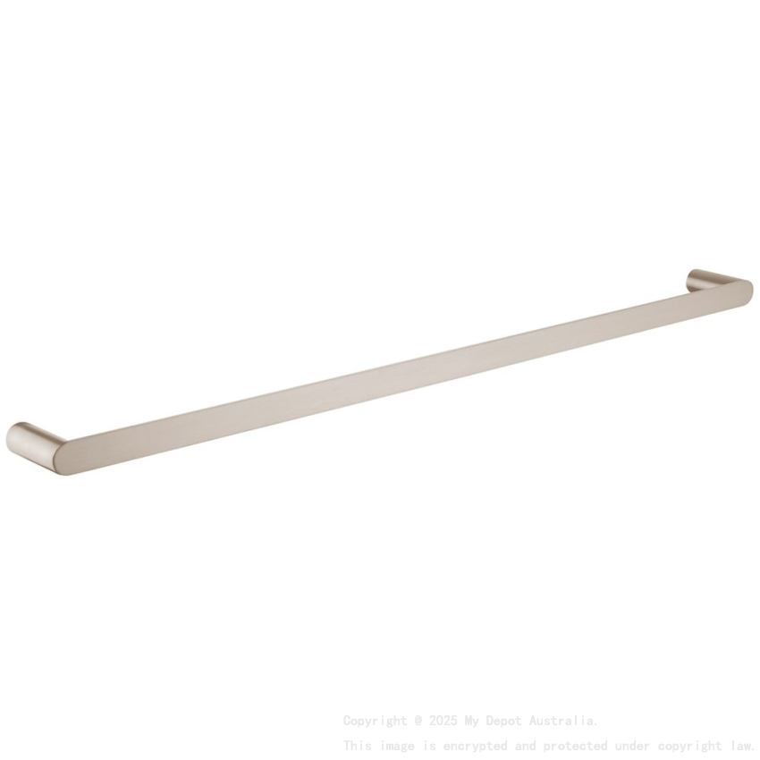 Brushed Nickel Single Towel Rail 800mm