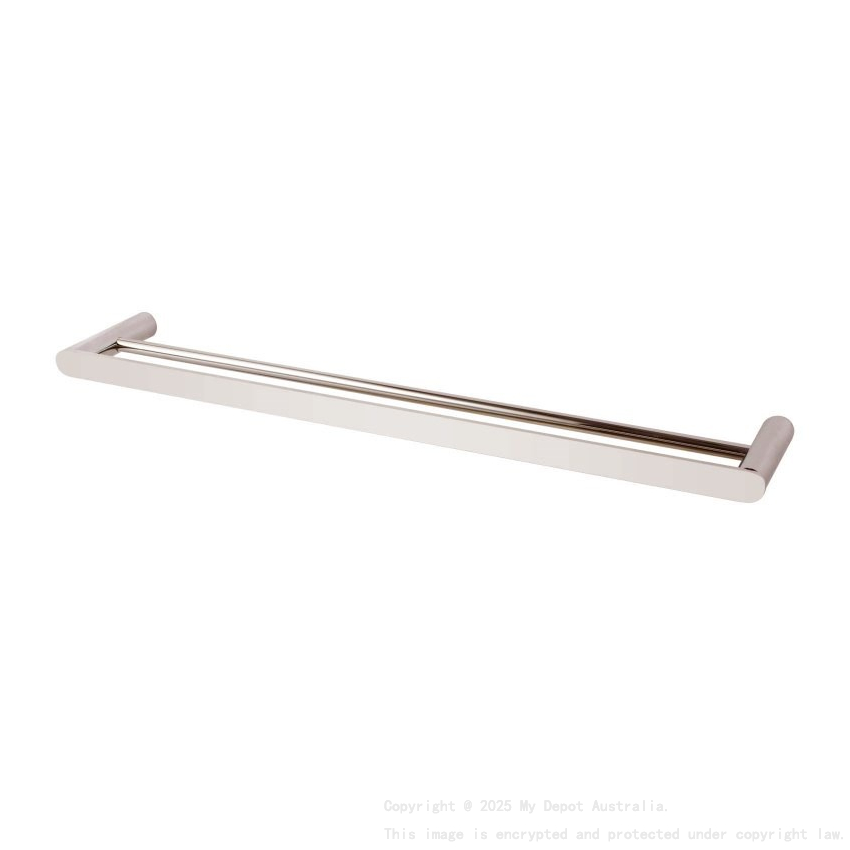 Brushed Nickel Single Towel Rail 600mm