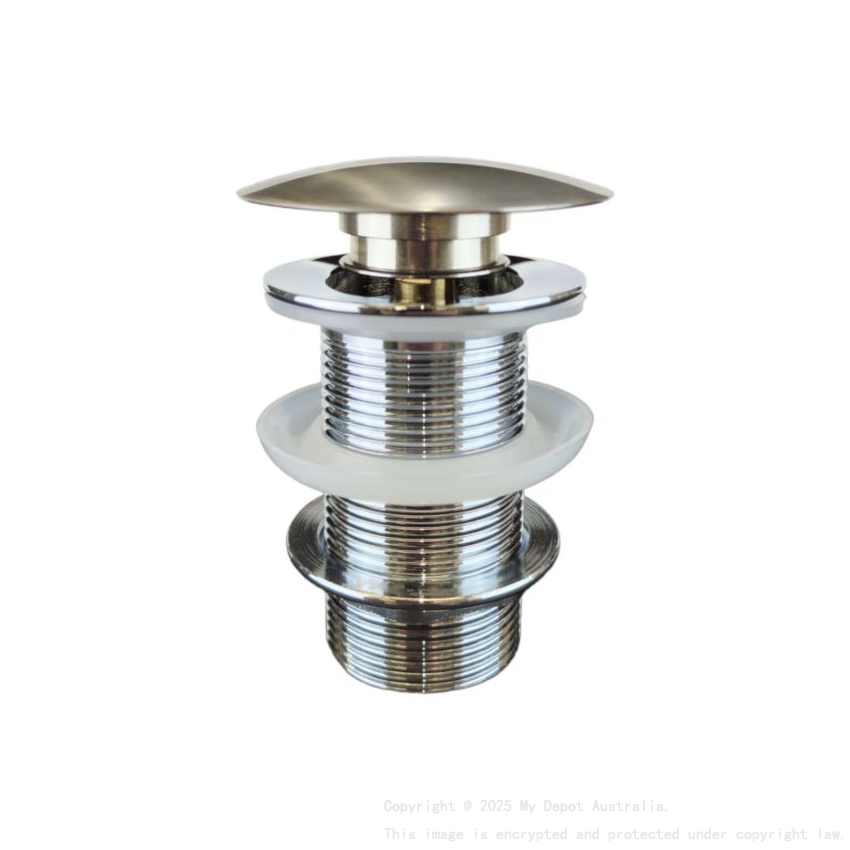 32/40mm Chrome Solid Brass Basin Pop Up Waste NO Overflow