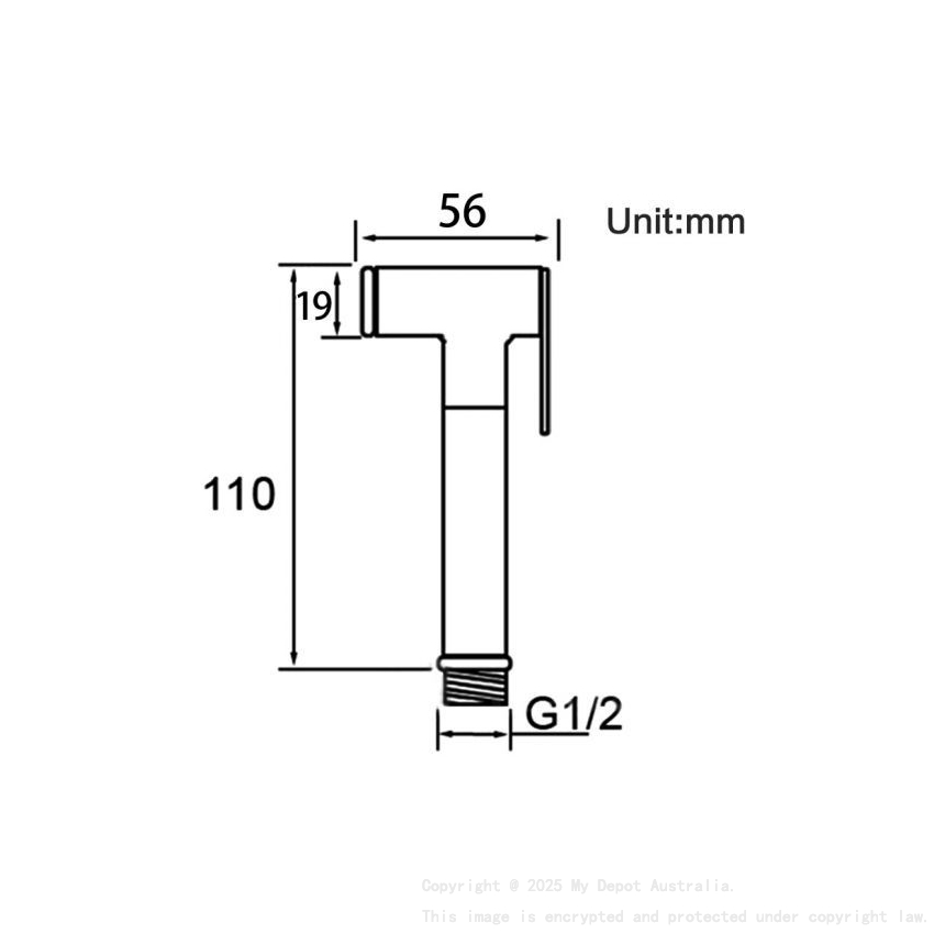 Round Brass Chrome Toilet Bidet Spray Kit With 1.2m Stainless Steel Hose