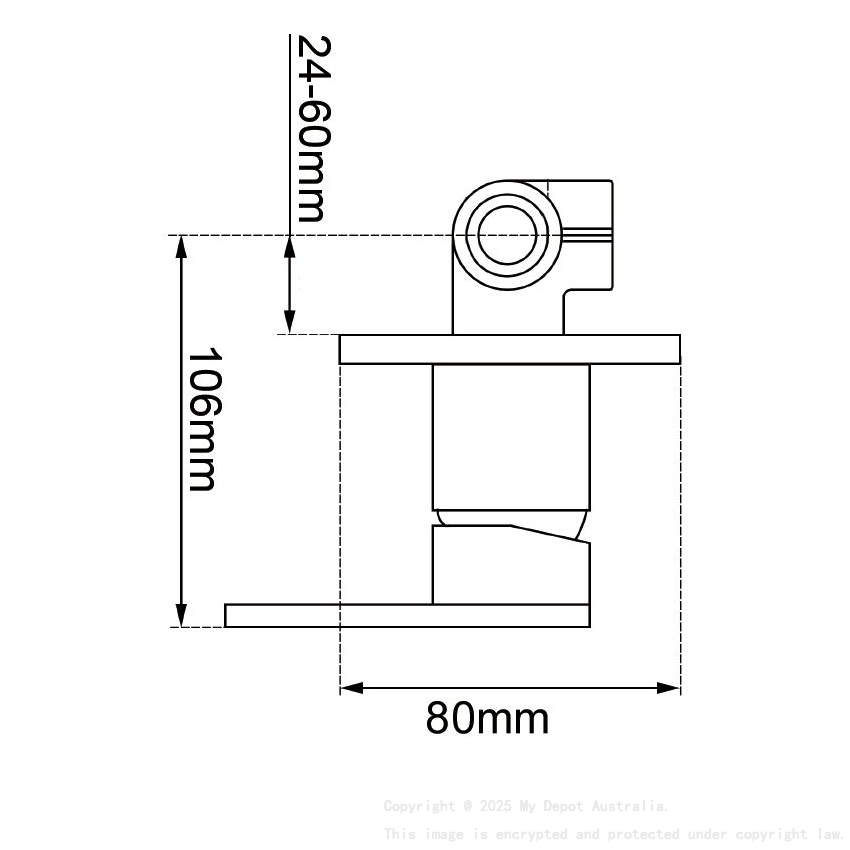 LUCID PIN Series Round Black Shower/Bath Wall Mixer(80mm Cover Plate)(color up)