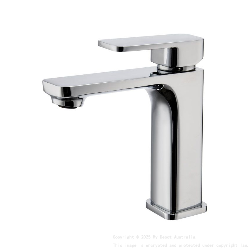 Ivani Series Chrome Square Short Basin Mixer