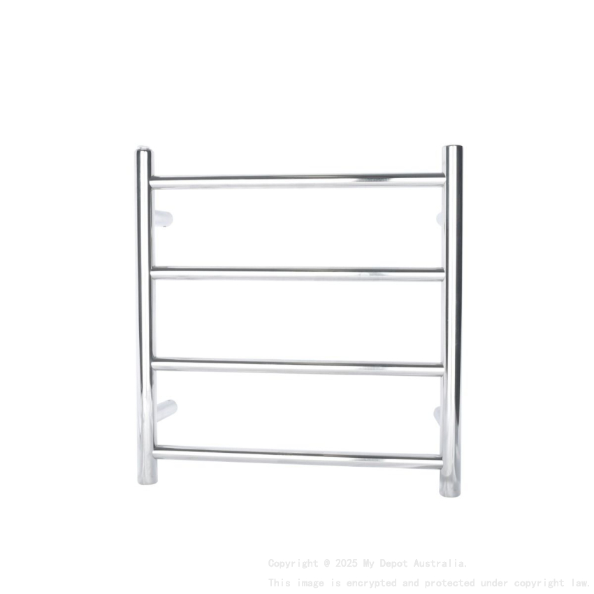 Chrome Round Electric Heated Towel Rack 4 Bars