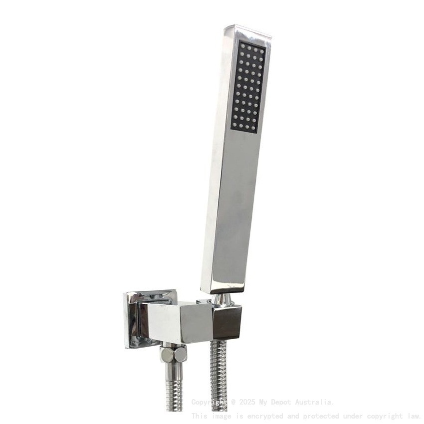 Square Chrome Handheld Shower Set