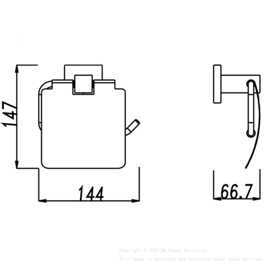 LUCID PIN Series Chrome Toilet Paper Roll Holder with Cover
