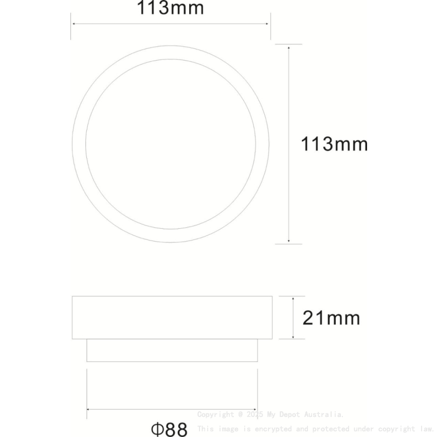 115X115mm Black Round Tile Insert Floor Drain(88mm)