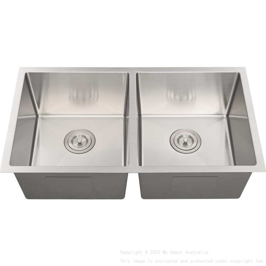 Bowl Size:350X400X230mm Overall Size:775X450X230mm Brushed Stainless Steel Kliff Hand Made Stainless Steel Sinks