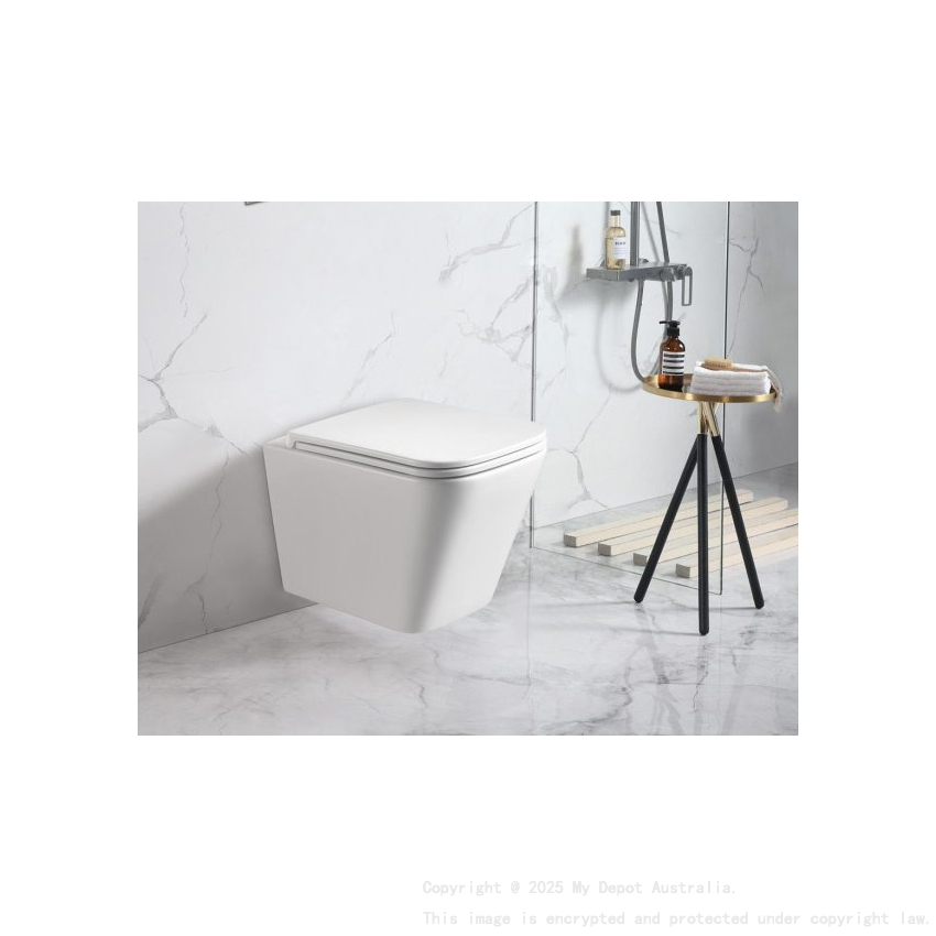Enox66 Wall Hung Pan Rimless With Thick Uf Seat Cover 