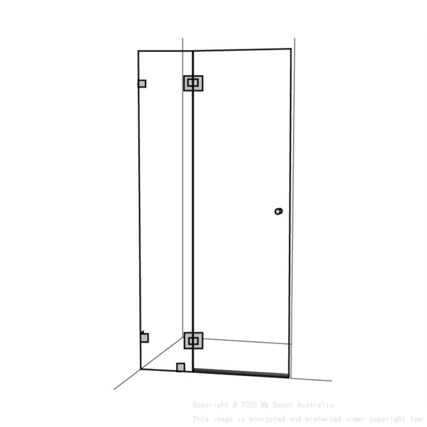 10mm Wall to Wall Frameless Shower Screens, 2 Panel, Pivot Door