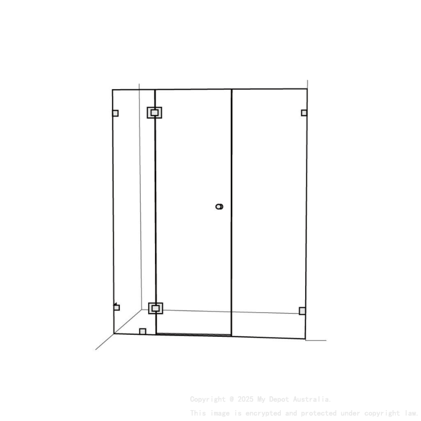 10mm Wall to Wall Frameless Shower Screens, 3 Panel, Pivot Door