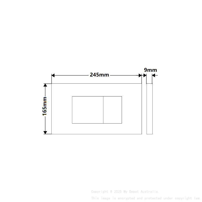 Stainless Steel Square Push Plate Brushed Nickel
