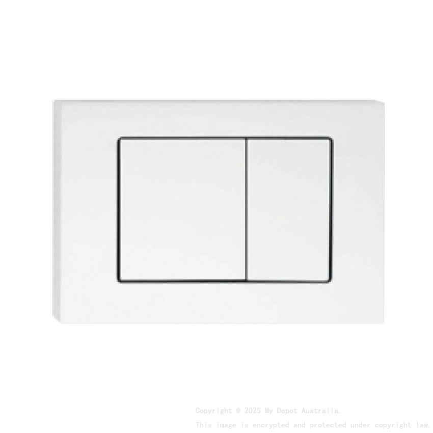 ABS Square Push Plate White