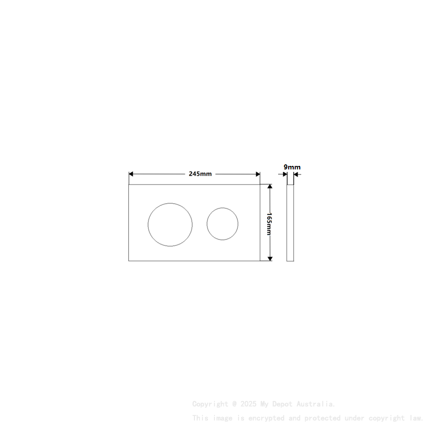 ABS Round Push Plate Black