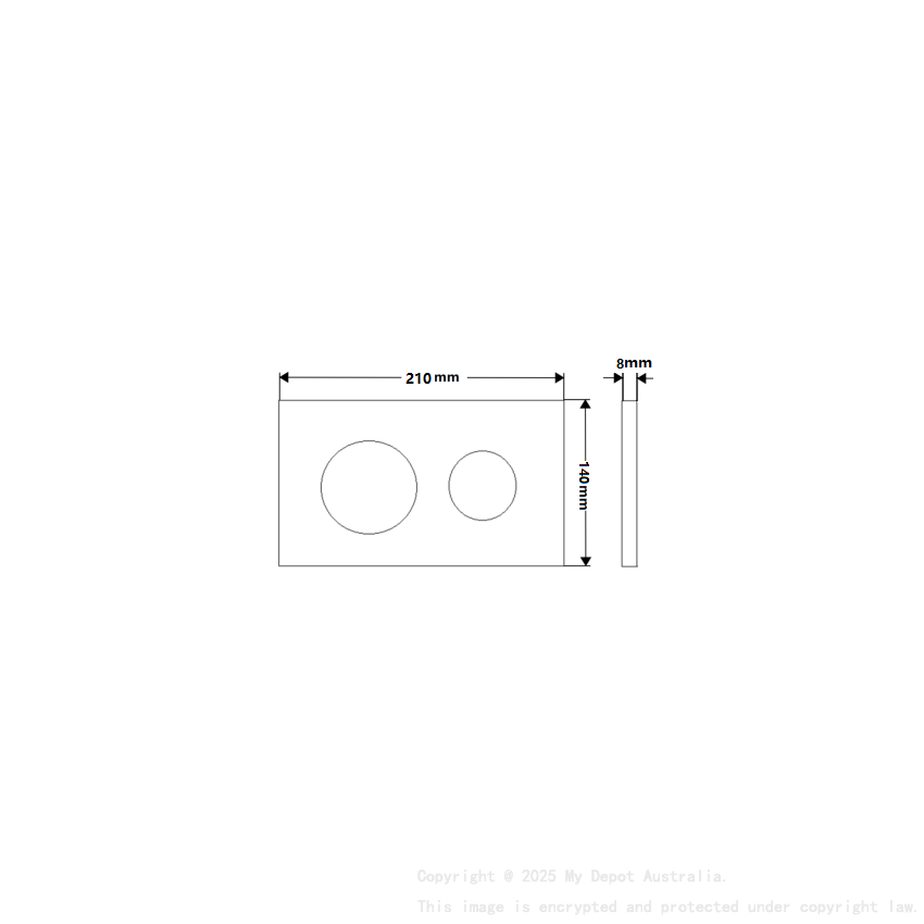 ABS Round Push Plate Chrome