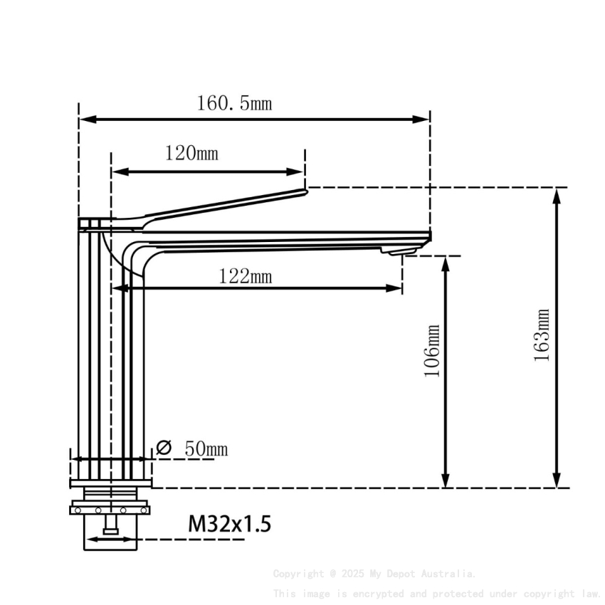Rushy Gun Metal Grey Basin Mixer Bathroom Tapware