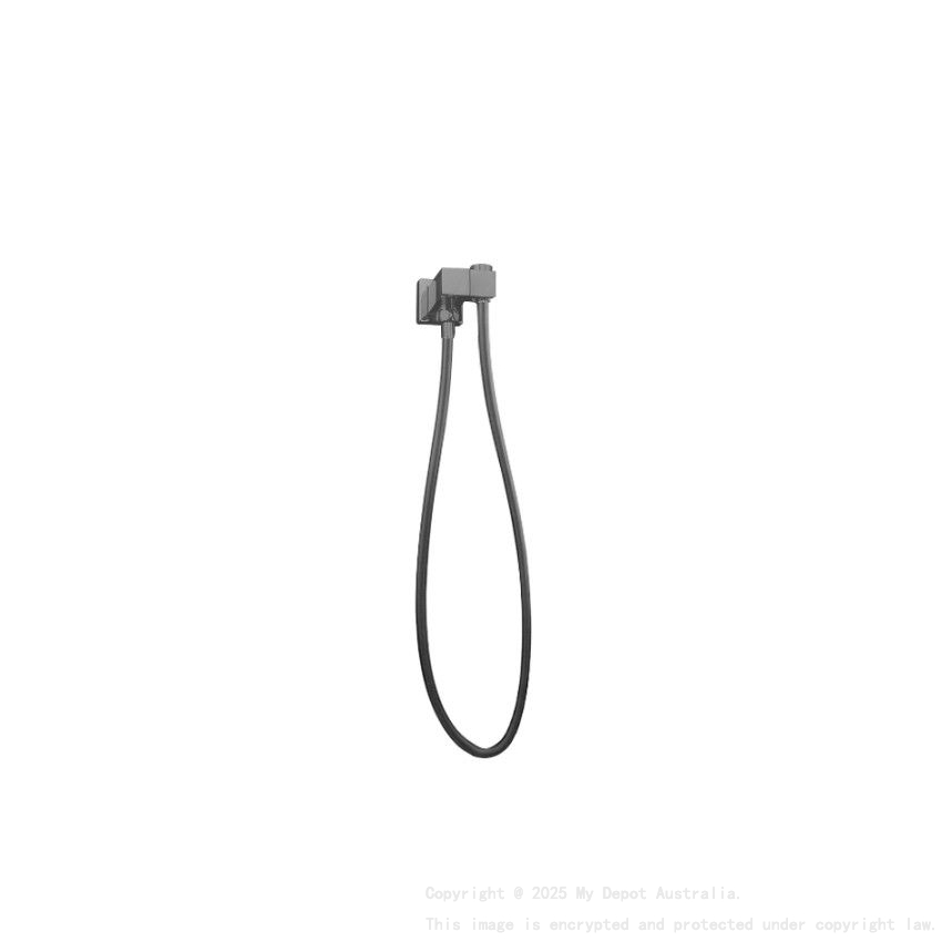 Square Gun Metal Grey Shower Rail without Handheld Shower(PVC Hose)