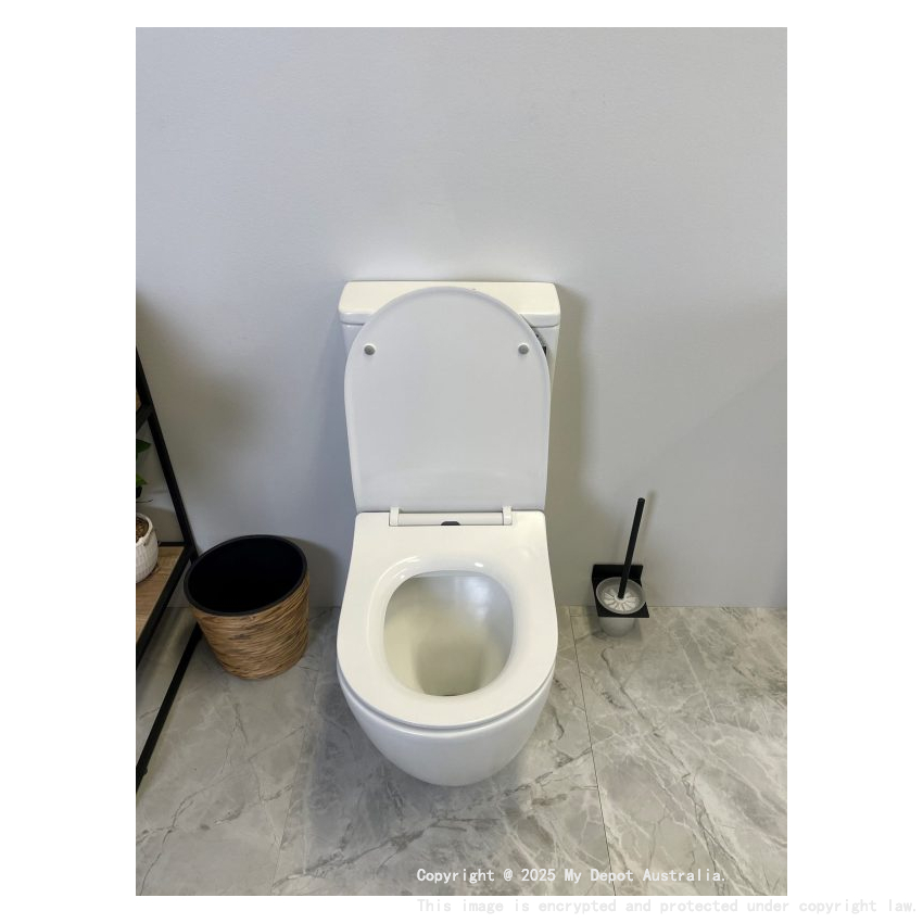 Hani Back To Wall Toilet Suite (Rimless) With Slim Uf Seat Cover And Universal Inlet Cistern T3