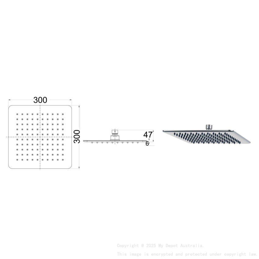 Seto 304 Stainless Steel Shower Rose Mirror Polish