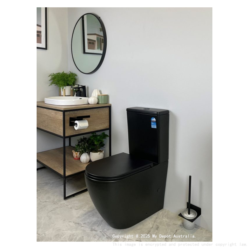 Norton Matte Black Back To Wall Toilet Suite  