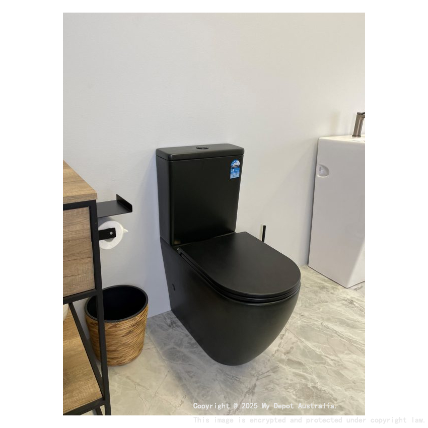 Norton Matte Black Back To Wall Toilet Suite  