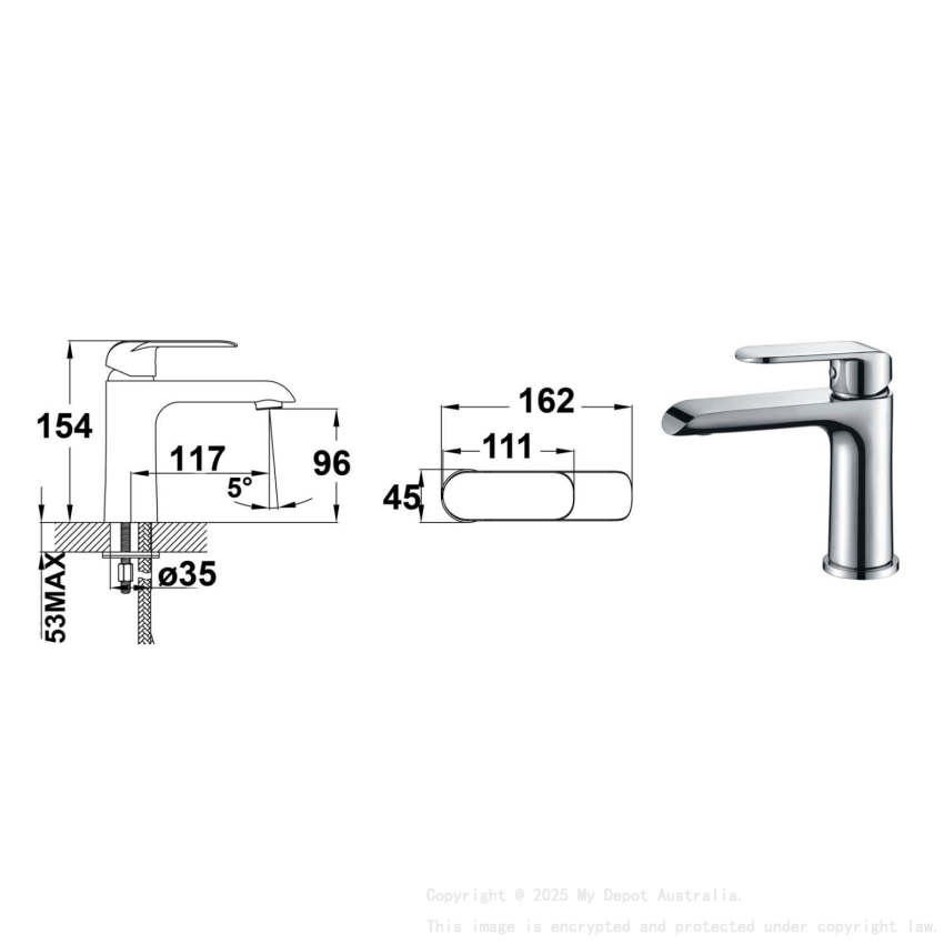Kara Basin Mixer Chrome