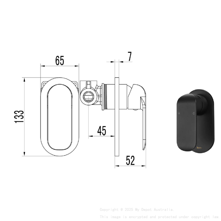 Kara Wall Mixer Matt Black