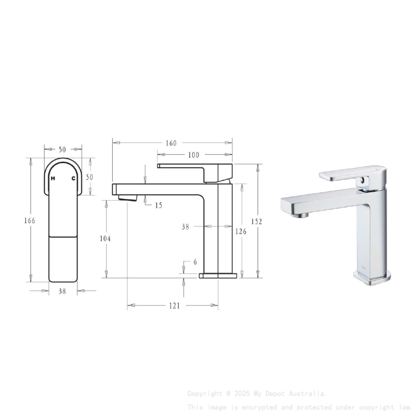 Flores Basin Mixer Chrome