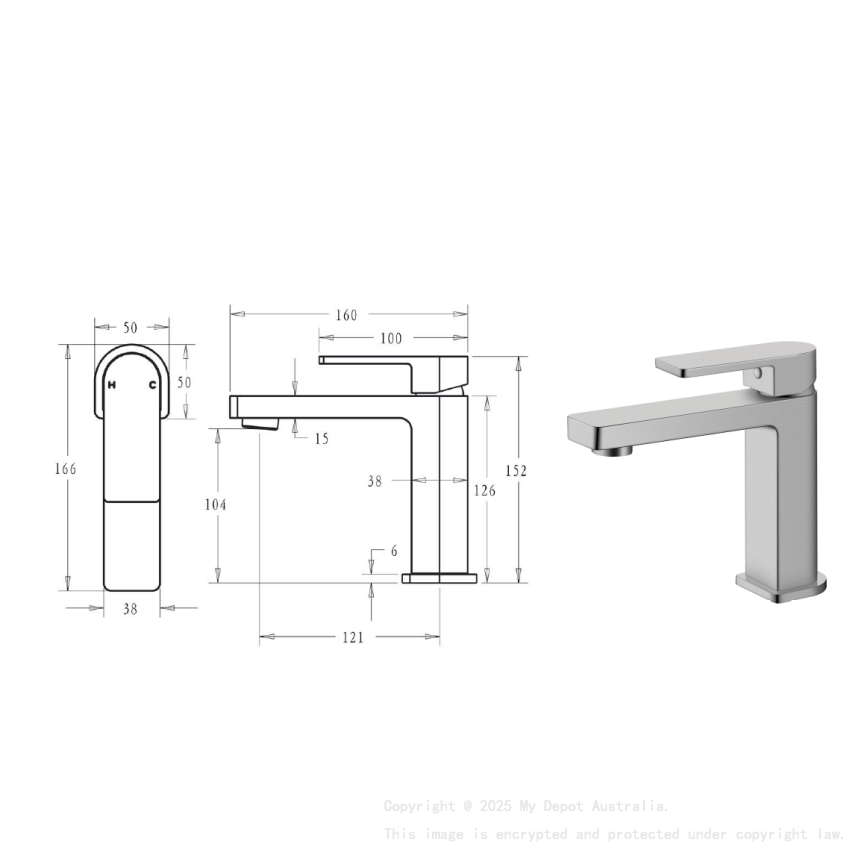 Flores Basin Mixer Brushed Nickel