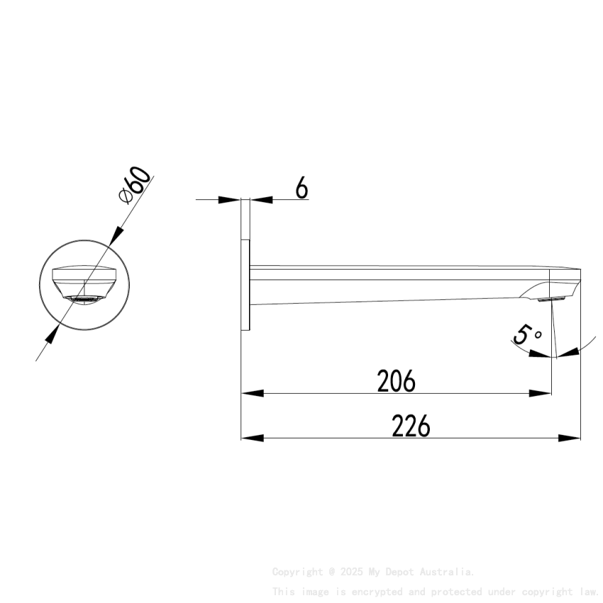 Sulu II Bath Spout Gun Metal