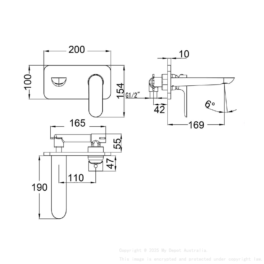 Banda Wall Basin Mixer Chrome