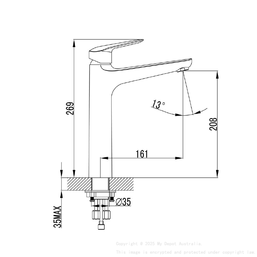Sulu High Rise Basin Mixer Chrome