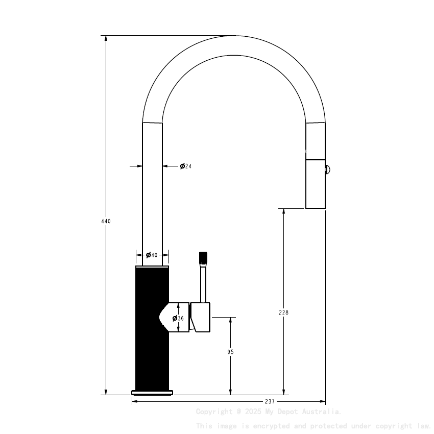 Linie Pull-Out Sink Mixer Brushed Nickel