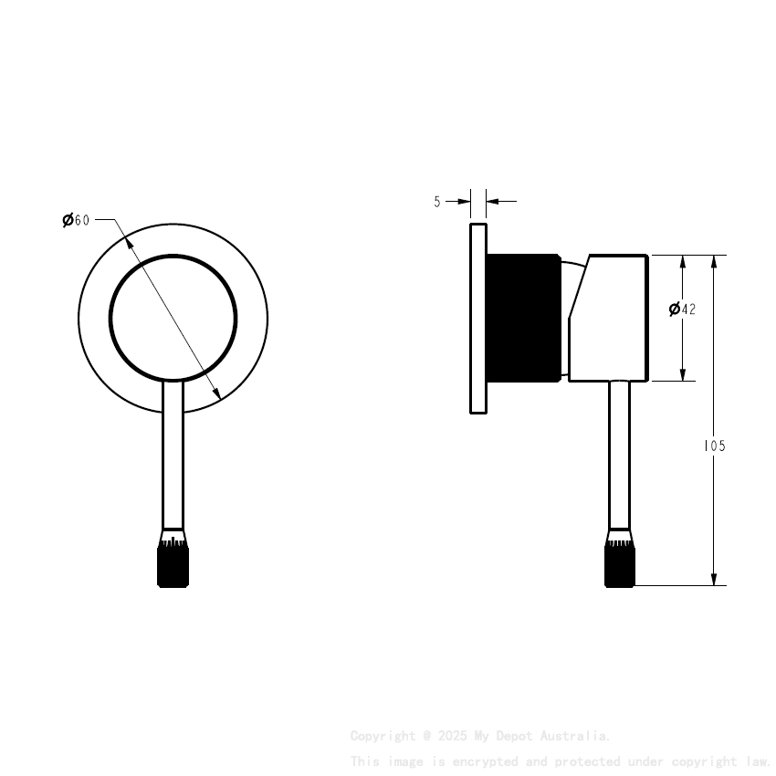 Linie Wall Mixer Trim Kit Brushed Nickel