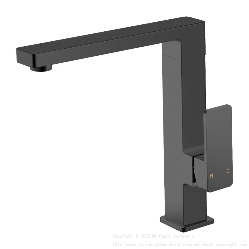 Ceram Sink Mixer Matt Black