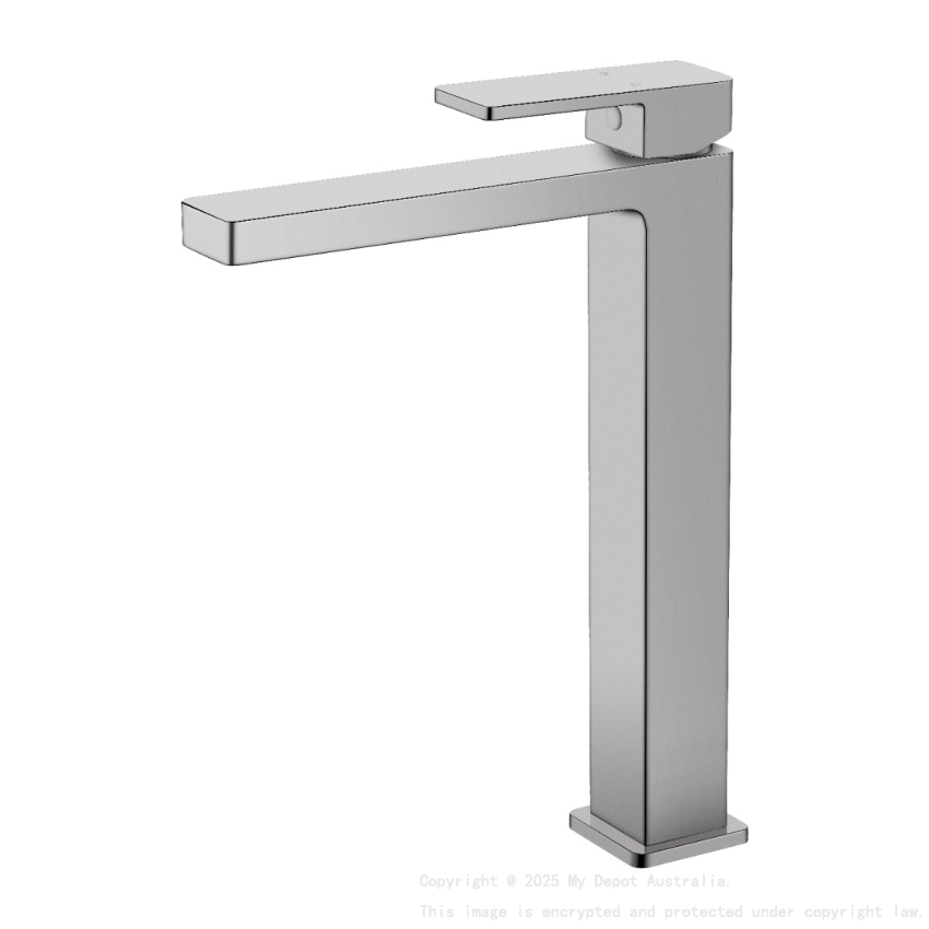 Ceram High Rise Basin Mixer Brushed Nickel
