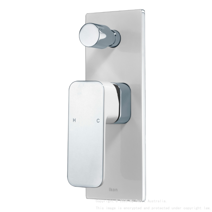 Seto Wall Mixer with Diverter Chrome & White